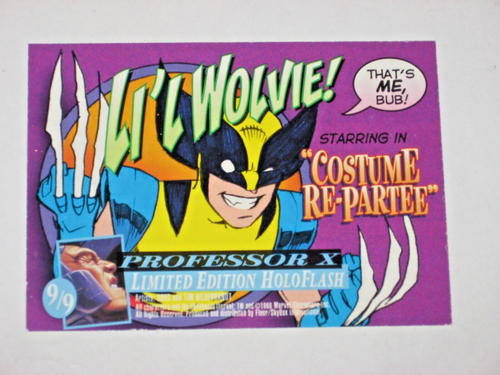 1996 FLEER ULTRA X-MEN WOLVERINE HOLOFLASH #9 INSERT CARD PROFESSOR X MARVEL - Picture 3 of 3