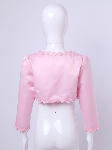 Kids Girls Bolero Shrug Cardigan Dress Long Sleeve Cropped Top Cover Up Party - Picture 63 of 63