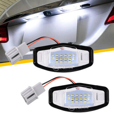 2X LED License Plate Light White For 2003-2017 Honda Accord Sedan 4-Door 6000K