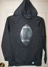 Tek Gear Football Warm Tek Charcoal Dark Gray Hoodie Boys Youth Size 10 / 12 NWT