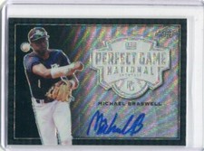 2020 Leaf Perfect Game Autographs Metal Black Wave Michael Braswell Auto 2/5