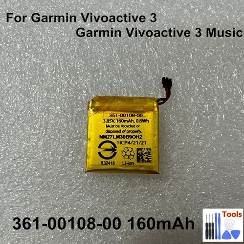 361-00108-00 160mAh Original Battery For Garmin Vivoactive 3/ Vivoactive 3 Music - 第 1/2 張圖片