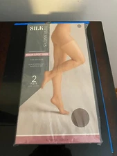 NEW SIZE XXXL SILK IMPRESSIONS SHEER SUPPORT 30D COCOA HIGH WAISTED 2PK