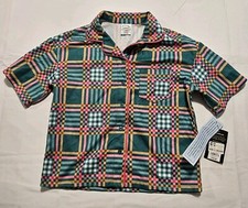 Art Class Girls Sz L 10/12 Short Sleeve Button Up Pajama -Green, Pink