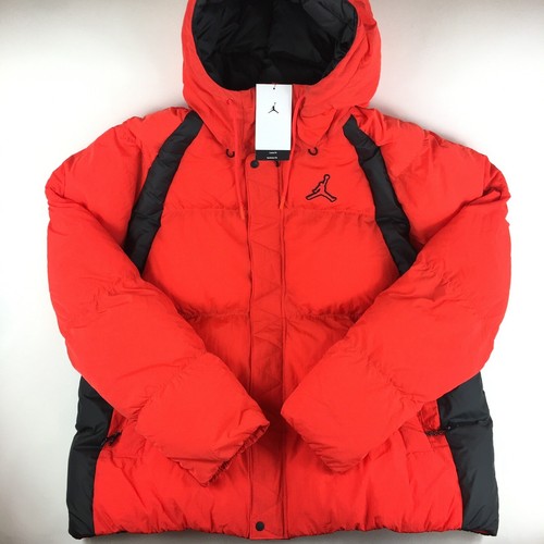 Jordan Essentials Puffer Hooded Jacket Bred Red Black DA9806-673 Men’s Size XL