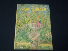 1971 JULY 3 NEW YORKER MAGAZINE FRONT COVER ONLY - AMERICAN FLAG ART DECO
