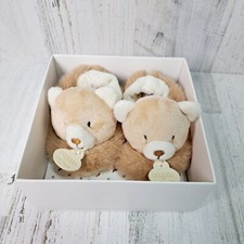 Brown Bear Booties Baby Crib Shoes Soft Fur 0/6 Month Doudou Et Compagnie Paris
