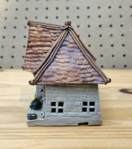 Windy Meadows Pottery 1991 Christmas Cottage Workshop Miniature Building Signed - Picture 6 of 17