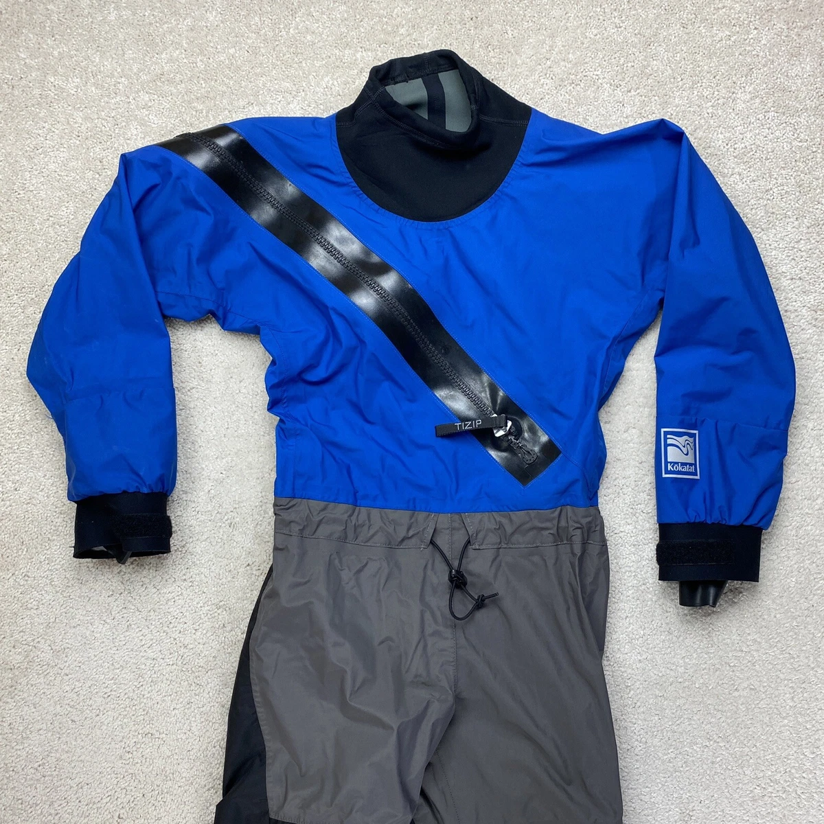 Kokatat Semi Dry Suit Womens Small Blue Kayak Front Loading