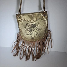 Descendant 3 Disney Crossbody Gold Purse with Long Fringe COLLECTIBLE