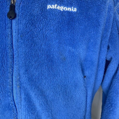 Patagonia Fleece Jacket Sz L Blue Gray Zip Front Sweatshirt Coat Pockets - Picture 2 of 10