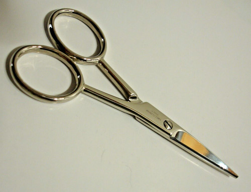 4" TWEEZERMAN ITALY MOUSTACHE BEARD TRIM SCISSORS FACTORY SHARPENED WITH SLEEVE