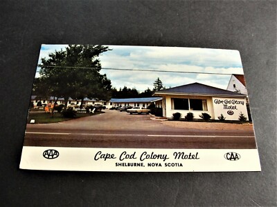 Cape Cod Colony Motel, Shelburne - Nova Scotia, Canada-1972 Postmarked Postcard.