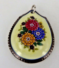 Anh&auml;nger Porzellan Blumen Rosenthal 1930er Jahre - NEUWERTIG (107427)