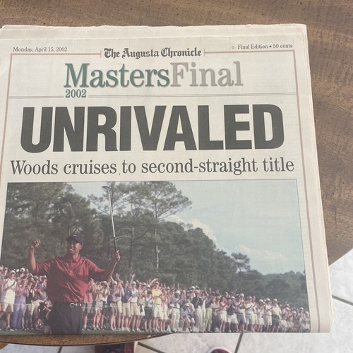 Tiger Woods Newspapers. 97-05. 7 Papers and Course Map. The Augusta Chronicle - Picture 6 of 17