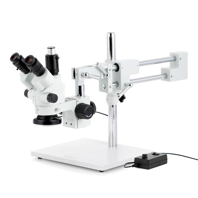 AmScope 3.5X-180X Simul-Focal Stereo Zoom Microscope + Boom + LED
