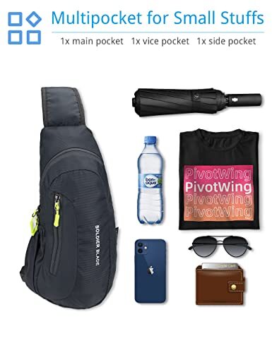 Sling Bag Crossbody Backpack for Men Womens, Chest Bag Backpack, Shoulder Gray - Bild 2 von 6