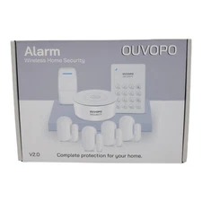 OUVOPO Alarm 7-Piece Security Kit, Home Security System w/Alexa BRAND NEW