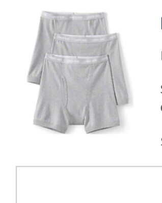 Lands End Men's Big Pack Knit Boxer Briefs 2XL COBBLE GRAY