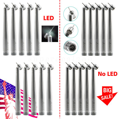 1-10PCS NSK Style Dental (LED) 45° Surgical High Speed Handpiece Push 2/4Hole dr