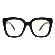Blue Light Filtering Lens Glasses XL Oversized Square Frame Unisex