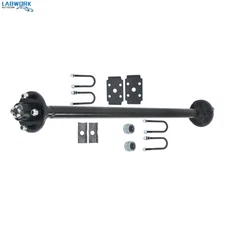 2K 2000lbs Trailer Axle 4 lug-4" 44" HF w/ U-Bolt Kit For trailers RVs trucks