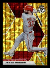2021 Panini Mosaic #67 Jesse Winker Reactive Yellow