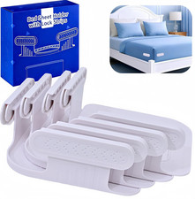 Bed Sheet Holders for Corners, Lock Sheet Holders, 4Pcs Fitted Sheet Holders Kee