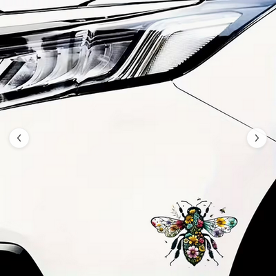 #ad #ad DECALS STICKERS PATCHES LAPTOP CARS TRUCK WINDOWLARGE FLORAL HONEY BEE FOR CAR $6.99