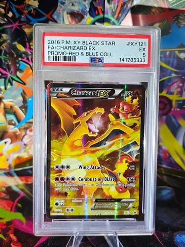 Pokemon Charizard EX XY121. Black Star Full Art Promo XY121 PSA 5