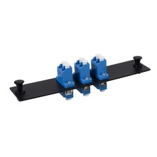 1 PCS LGX Compatible Fiber Patch Panel, 3 Singlemode Blue Duplex LC Adapter