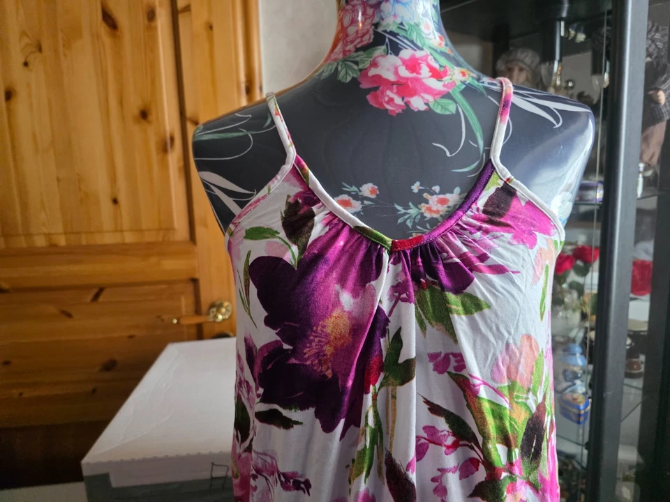 Strandkleid Minikleid  beacht time Größe 42 Bunt mit Blumen - Bild 2 von 4