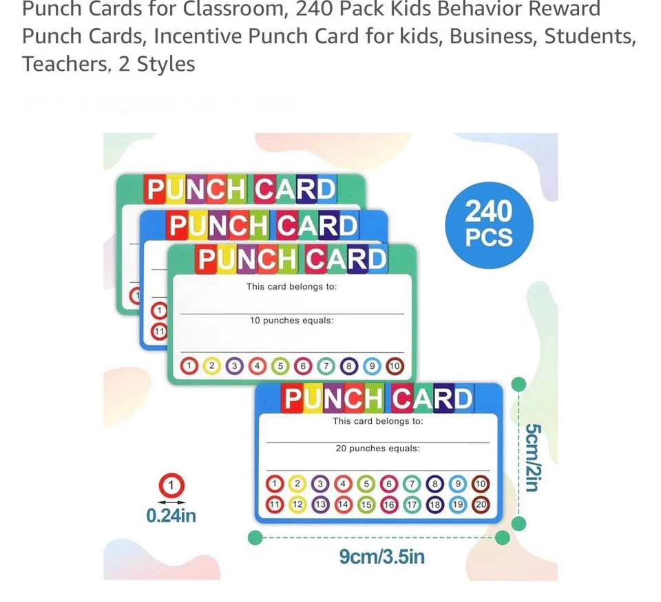 Tarjetas perforadas 10 agujeros - 180 piezas y 20 agujeros - 60 piezas Foto 2 de 4