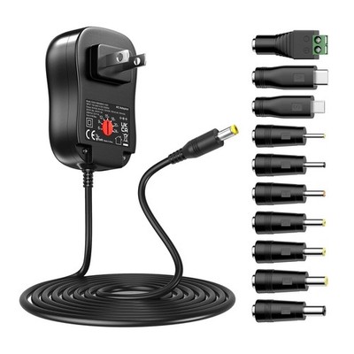 6V 9V 12V 15V 18V 20V 24V DC Power Supply Universal AC Adapter 5V 1A USB Char...
