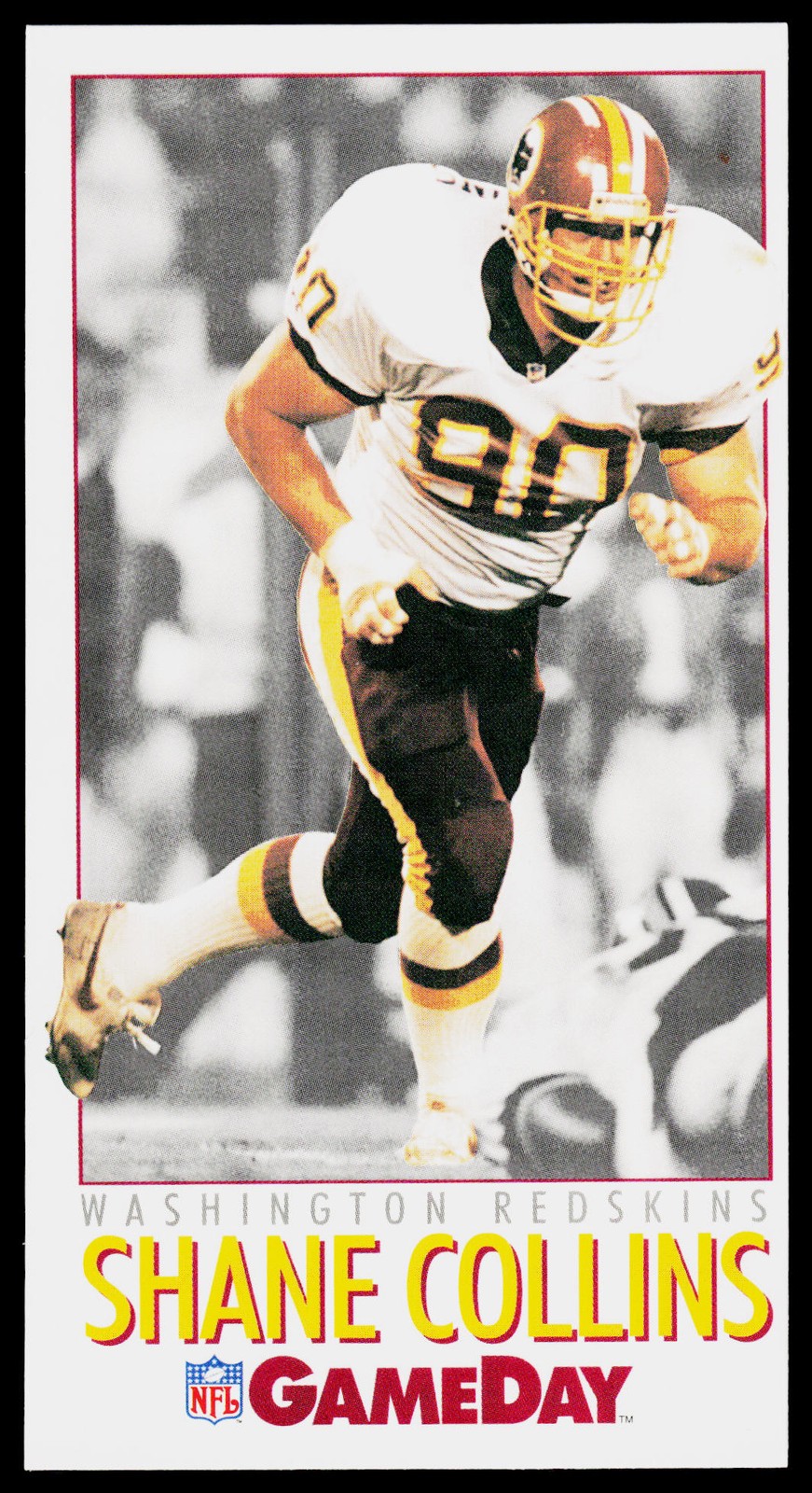 Shane Collins, 1992 GameDay, #64, Washington Redskins, RC