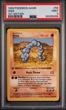 Pokemon Card Onix 56/102 1st Edition PSA 9 Game