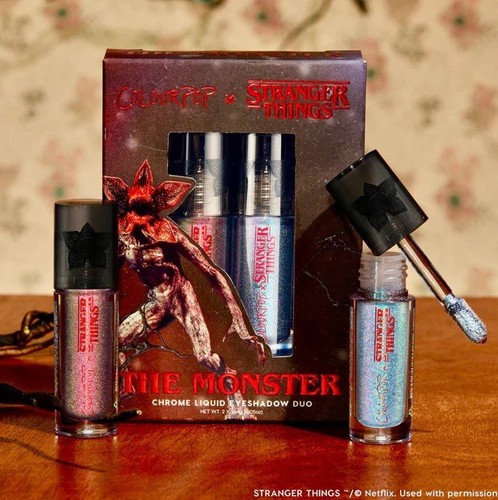 Colourpop X STRANGER THINGS The Monster Chrome Liquid Eyeshadow Duo Set NETFLIX - Picture 1 of 12