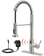 Touchless Kitchen Faucet with AC Adapter, Smart Motion Sensor Hands Free Sing...