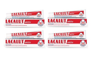 4x Lacalut Aktiv Bleeding Gums Daily Toothpaste 75ml