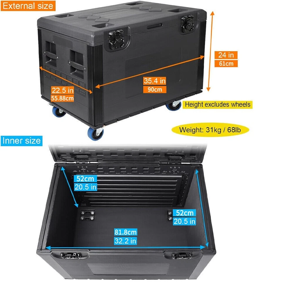 Utility Waterproof Road Trunk Case Flight Case Detachable ATA Road Case - Image 3 of 4