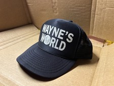 Vintage Wayne's World Movie Hat Trucker Hat snapback Black Movie Cap 1991 SNL