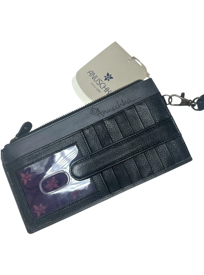 Cartera Muñequera de Cuero Pintada a Mano Anuschka Calaveras Calaveras ¡NUEVA CON ETIQUETAS! Foto 4 de 4