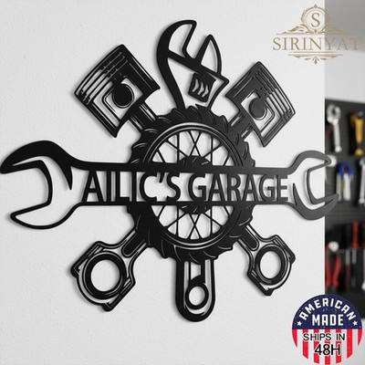 Personalized Fathers Day Sign, Papas Workshop Metal Sign, Fathers Day Gift