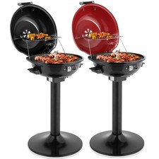Electric BBQ Grill with Stand Portable Double Layer for Outdoor Garden Camping