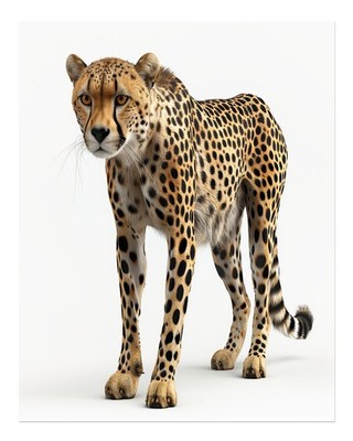 Majestic Cheetah Wall Art Elegant Wildlife Decoration Realistic