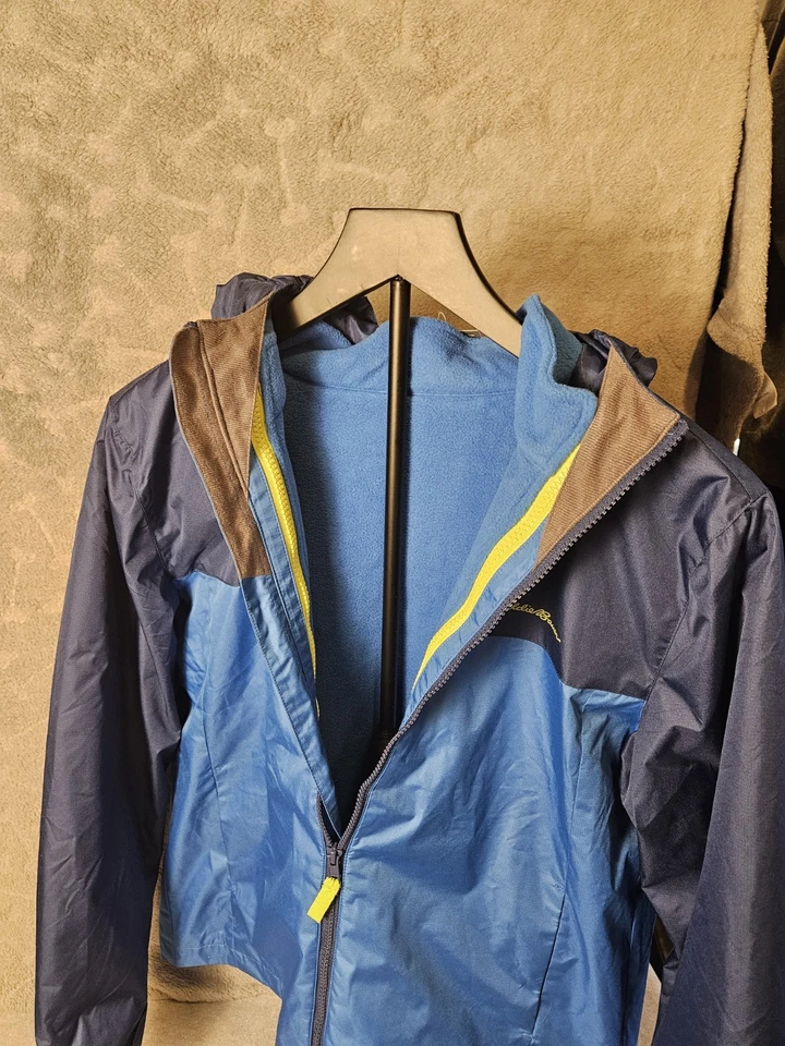 Chaqueta Eddie Bauer Kids XL 16 3 en 1 Impermeable Shell Polar Nueva con Etiquetas Azul Foto 2 de 4