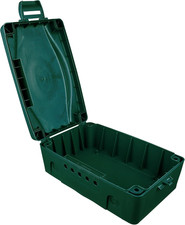 Masterplug Outdoor Weatherproof Electric Box, 345x220x126.5mm, Green