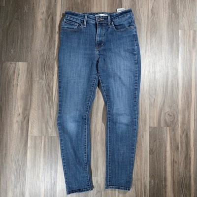 Levis 721 High Rise Skinny Jeans Womens 29x28 Blue Denim Medium Wash 18882-0129