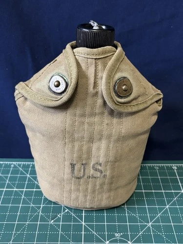 WW2 US Military Canteen Set With Rare Canteen