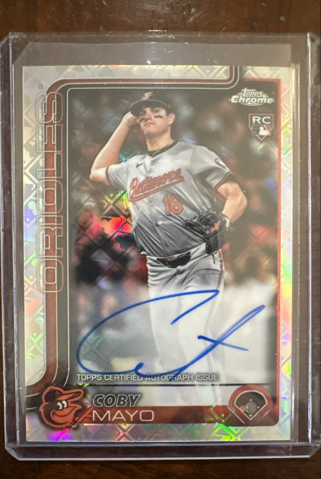 2025 Topps Chrome Logofractor Edition - RC Autographs Coby Mayo #RA-CMA (AU, RC)